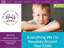 Tablet Screenshot of behindthesmile.com